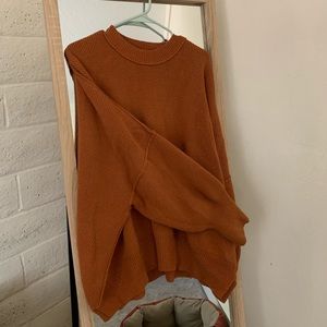 Free People Oversized Orange Sweater